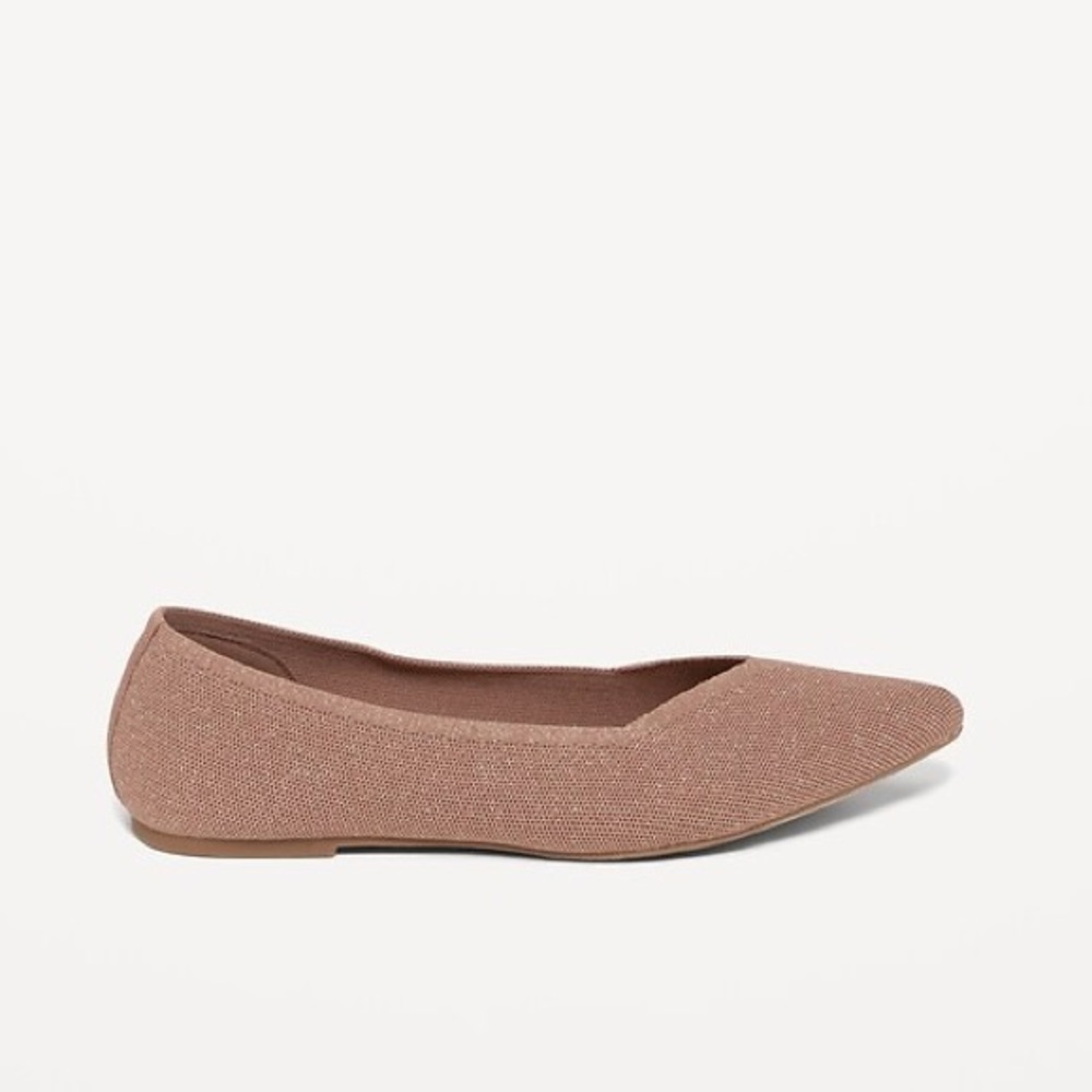 Old Navy Soft Knit Pointed Toe Ballet Flats, NWT